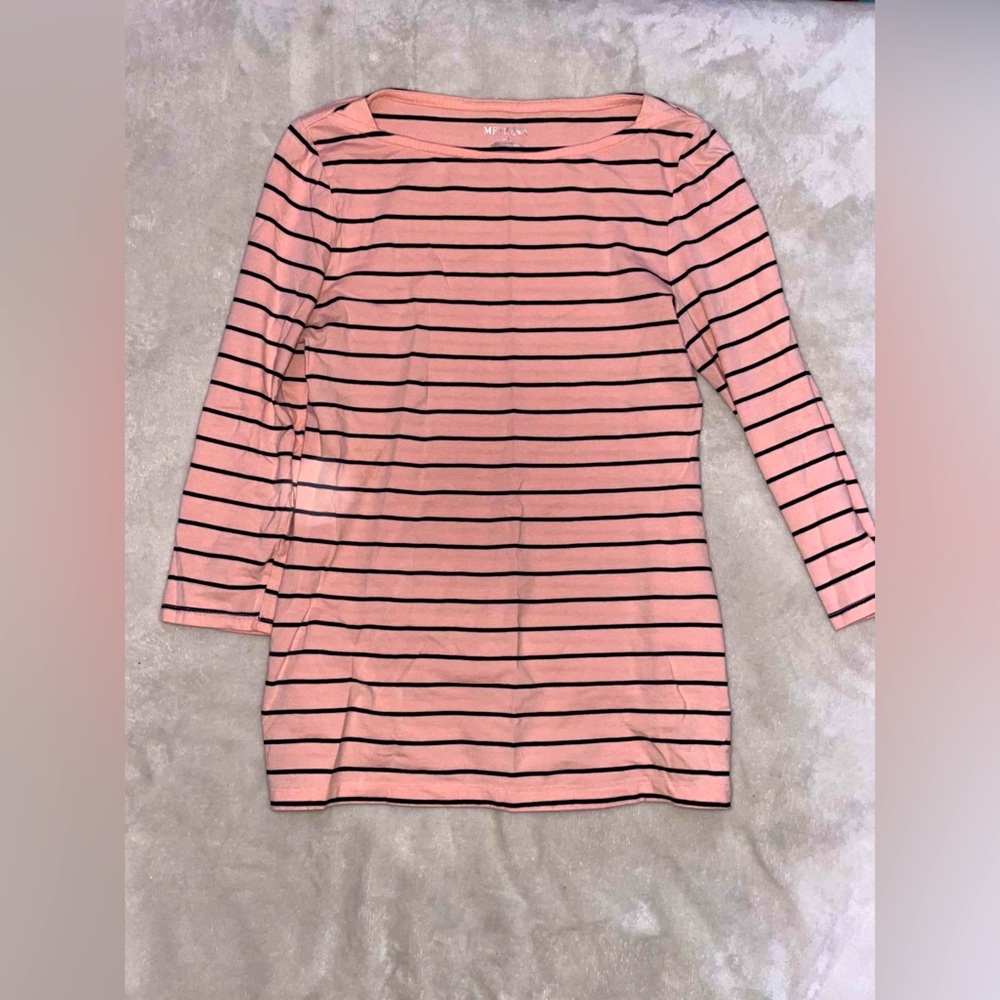 Merona striped quarter sleeve shirt